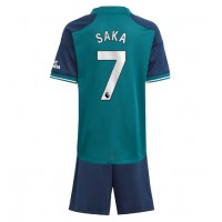 Arsenal Bukayo Saka #7 3rd trikot Kinder 2023-24 Kurzarm (+ Kurze Hosen)